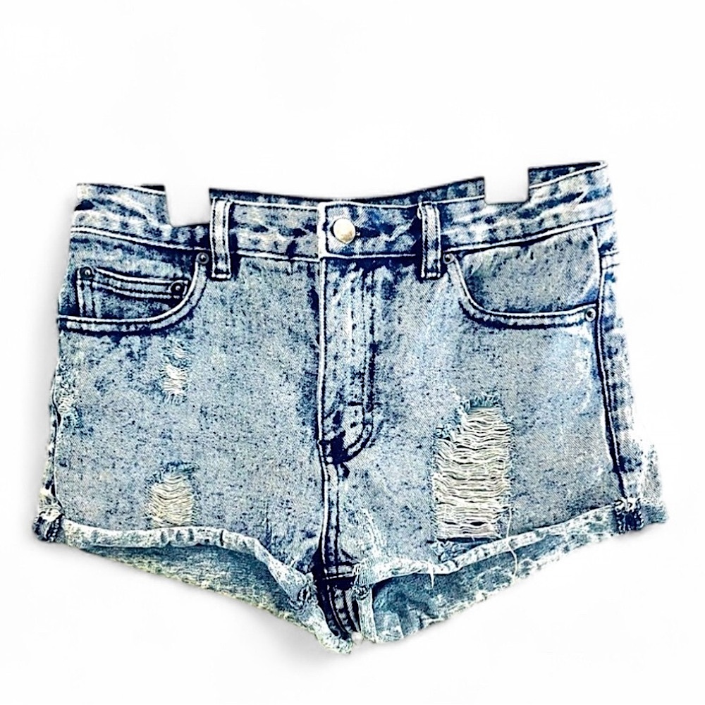 VNTG STONE WASH CUT OFFS